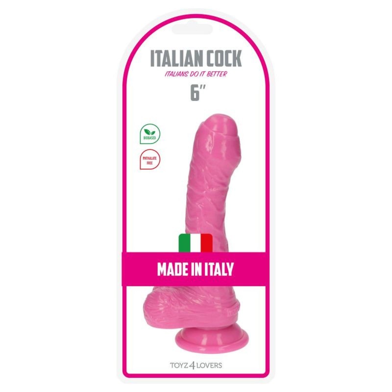 Mały różowy żylasty penis z przyssawką 16 cm